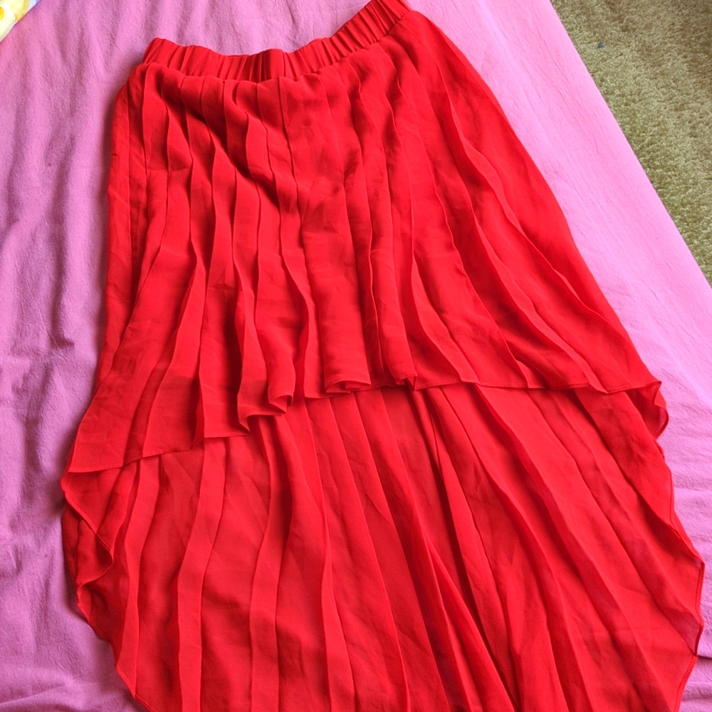 Vintage Bebe pleated high low skirt